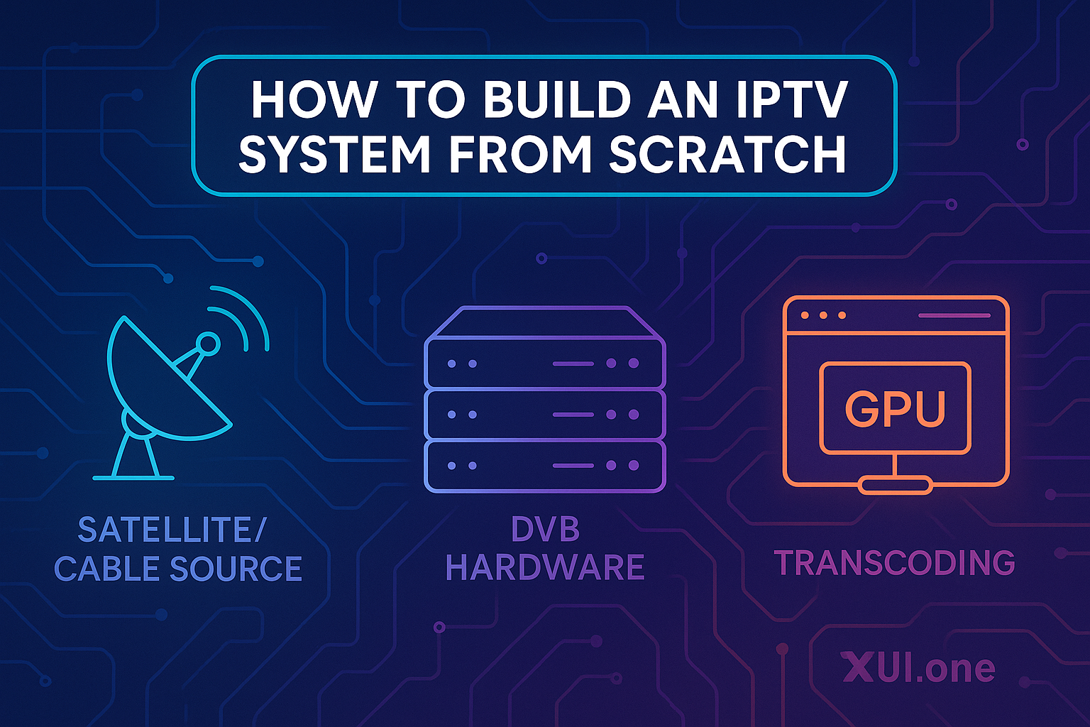How to Build an IPTV System from Scratch Using Satellite/Cable Source, DVB Hardware, GPU Transcoding, and XUI.one