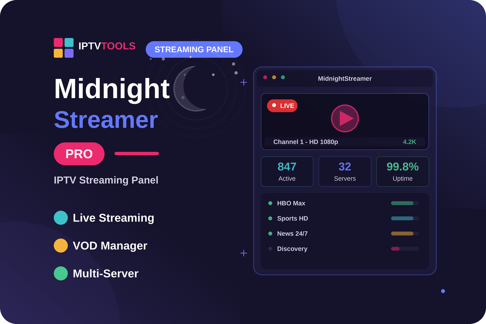 MidnightStreamer Pro v5.2.8 Nulled – OTT/VOD Installation & Server API Docs